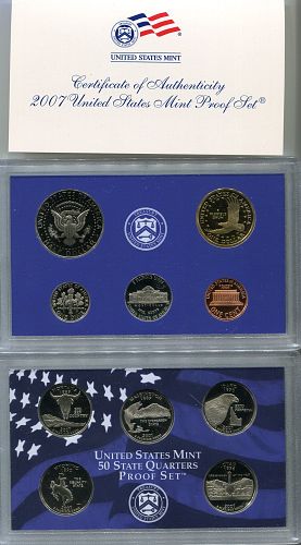 9 -  2007 - S  PROOF  SETS  --  14 COIN SETS  -  JUST LIKE THEY CAME FROM THE MINT !