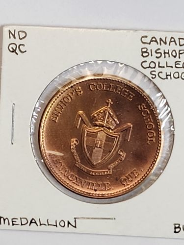 Quebec Canada Bishops college Atheletics first award medal proof like