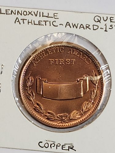 Quebec Canada Bishops college Atheletics first award medal proof like