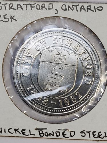 1982 Stratford Ontario $1 Dollar Trade token Uncirculated 150 Anniversary