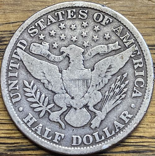 1900 barber half dollar lightly scratched obverse
