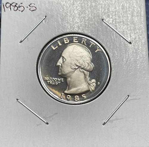 1985-S Washington Clad Proof Quarter ~ Gem Cameo Proof