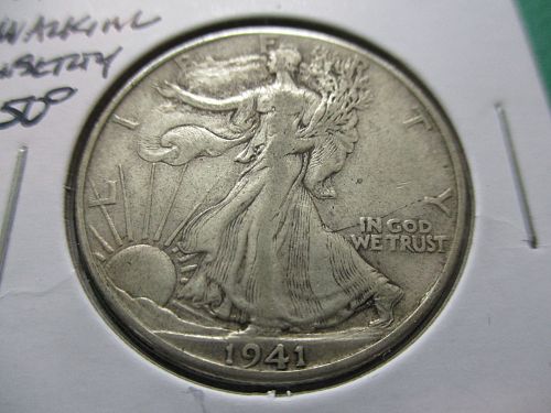 1941  Walking Liberty Half Dollar.  Item: 50 W41-19.