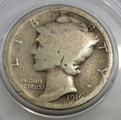 1916-S GOOD Mercury Dime   ( 326-W)