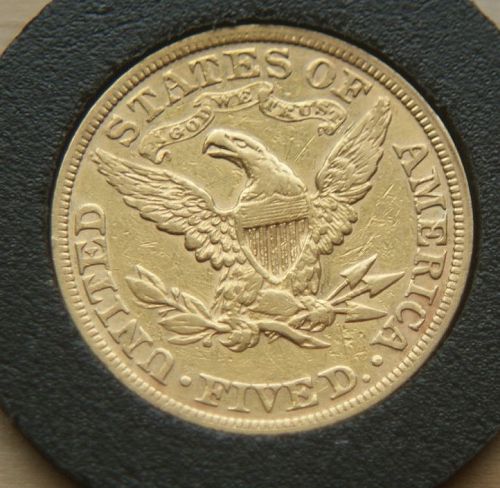 1880 GOLD $5.00 HALF EAGLE CORONET HEAD COIN