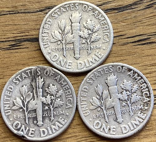 1953 P/D/S 3 coin lot set break