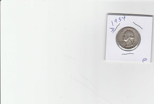 1954    D      WASHINGTON QUARTER