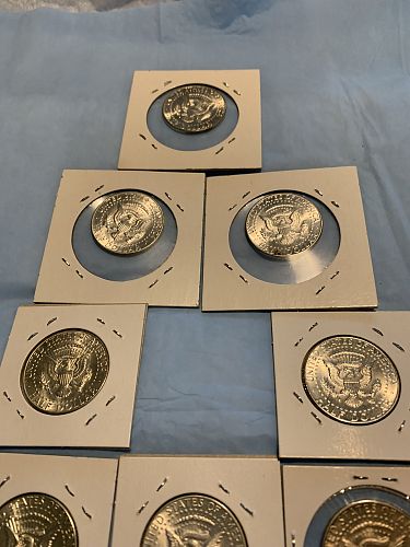 New/old just opened 1964 P Kennedy 1/2 Dollars 11 each uncirculated