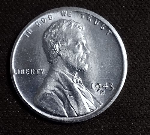 1943-S Lincoln Head Cent, Zinc-Coated Steel