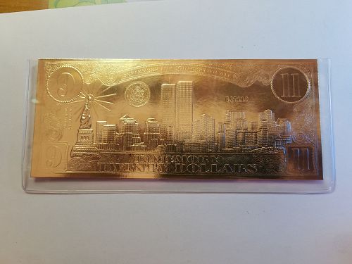 National Collectors Mint September 11th Coin Certificate Gold Leaf $20 Dollars 3 Silv
