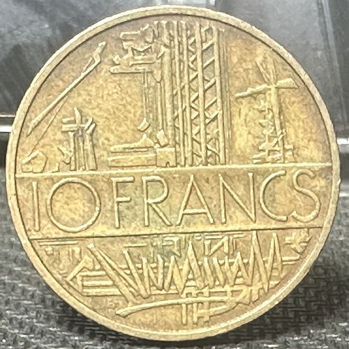 1977 France 10 Francs Fifth Republic Coin