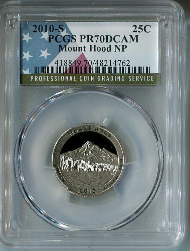 2010 - S MOUNT HOOD  National Park   PCGS  PR 70 DCAM