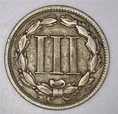 1881 P Nickel Three Cent Three Cent - Nice coin but dirty