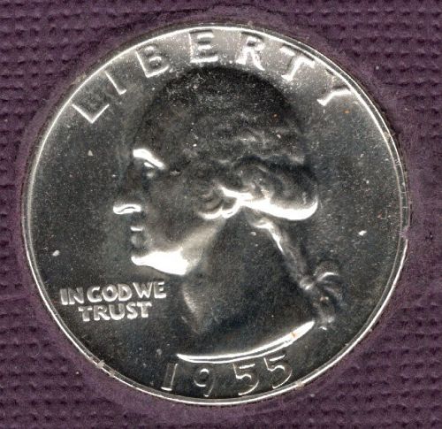 1955 P Washington Quarters -04-002