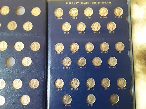 MERCURY DIME COLLECTION 1916-1945 AVG-AU