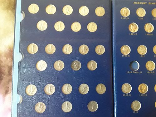 MERCURY DIME COLLECTION 1916-1945 AVG-AU