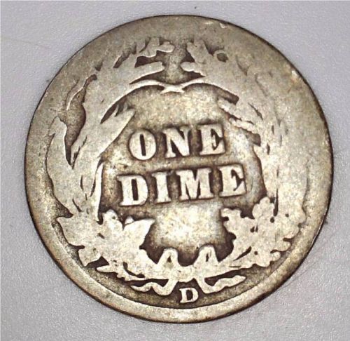 1911 D Barber Dime in About Good condition
