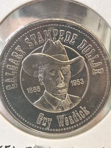 1981 Canada 1 Trade Dollar *Horseshoe* Guy Weadick Calgary Stampede Alberta Saddle