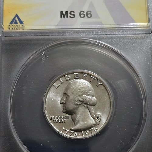 1976 Washington Quarter - ANACS Graded MS66!