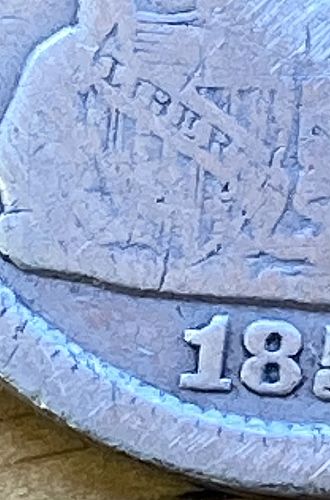 1857 seated liberty dime in FINE condition