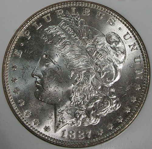 1887 Morgan Silver Dollar NGC Graded MS-63 NICE