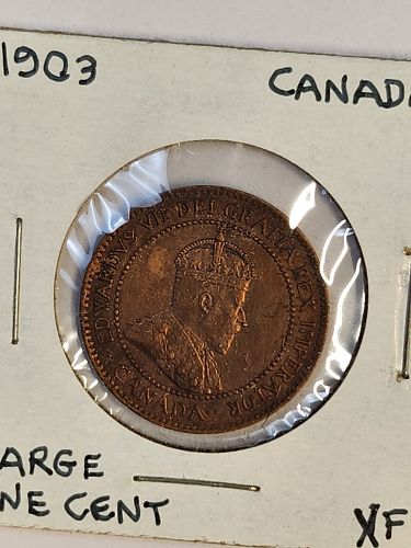 1903 Canada 1 Large Cent Coin  XF