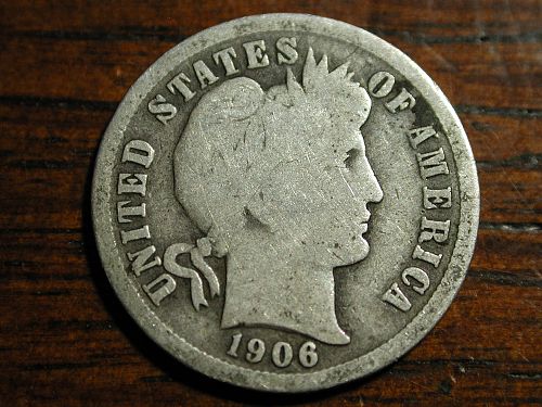 1906 Barber Dime NICE