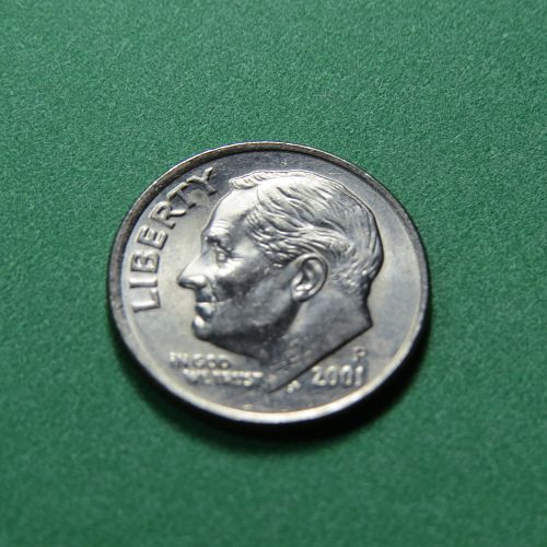 2001-P ROOSEVELT DIME (ALWAYS COMBINED SHIPPING) - LOT E627