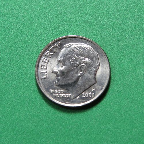 2001-P ROOSEVELT DIME (ALWAYS COMBINED SHIPPING) - LOT E627