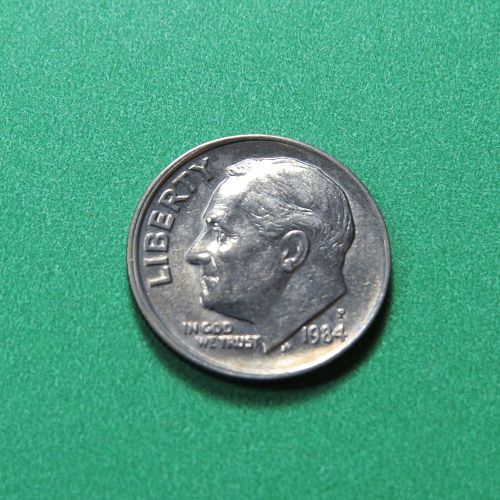 1984-P ROOSEVELT DIME - Silght toning ~ (ALWAYS COMBINED SHIPPING) - LOT E630