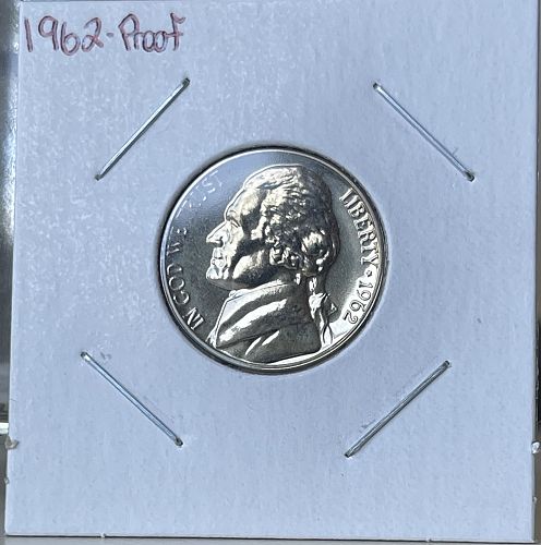 1962-P Jefferson Proof Nickel ~ Gorgeous Flashy Proof Pulled from Mint Proof Set