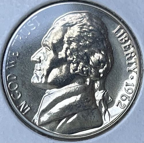 1962-P Jefferson Proof Nickel ~ Gorgeous Flashy Proof Pulled from Mint Proof Set