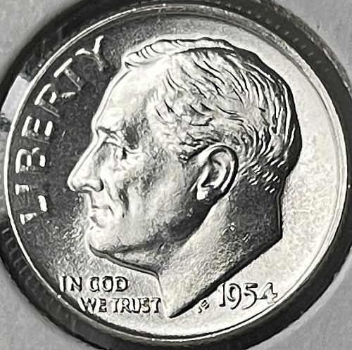 1954-D Roosevelt Silver Dime - Brilliant Uncirculated