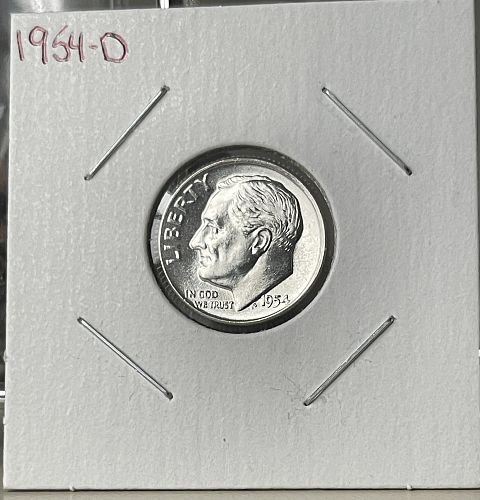 1954-D Roosevelt Silver Dime - Brilliant Uncirculated