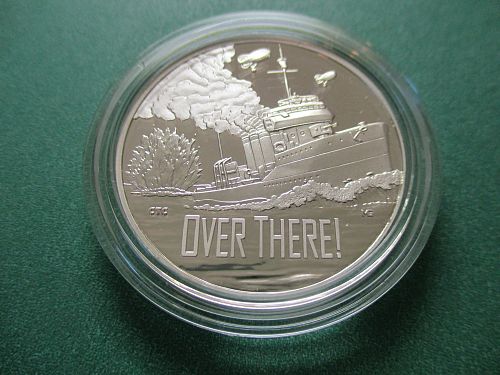 2018  Proof WW I Silver Dollar and Navy 2 Coin Medal Set.  Item: CM 18 Navy Pr.