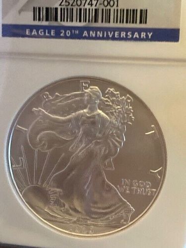 2006-W Burnished American Silver Eagle. NGC MS70