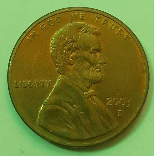 USA  Lincoln 1 cent   coin 2003D