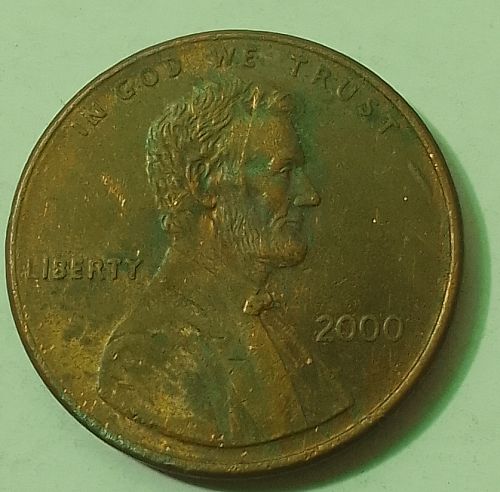 USA  Lincoln 1 cent   coin  2000