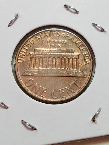 1980 D Lincoln Memorial Penny Double Off Center
