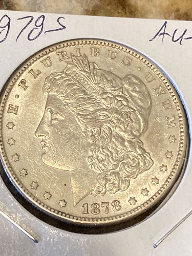 1878-S Morgan Silver Dollar With EXCELLENT Details AU++ from Estate