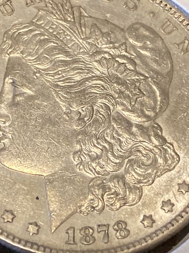 1878-S Morgan Silver Dollar With EXCELLENT Details AU++ from Estate