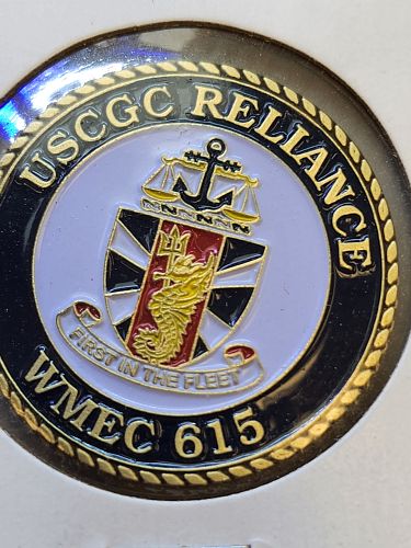 USA Coast Guard  USCGC Reliance WMEC 615 Cutter or Ship Medal Uncirculated