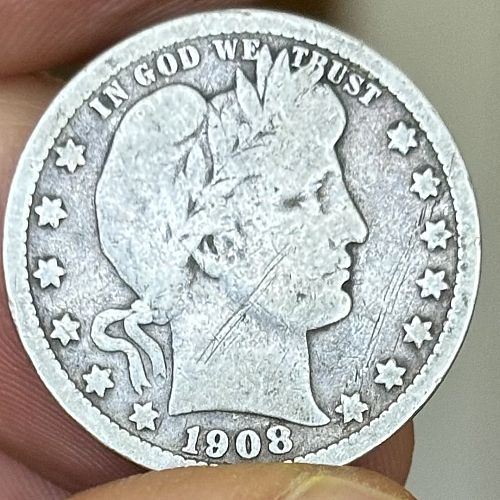 1908o Barber Quarter