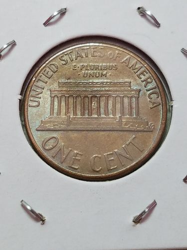 1974 D Lincoln Memorial Penny Double Off Center