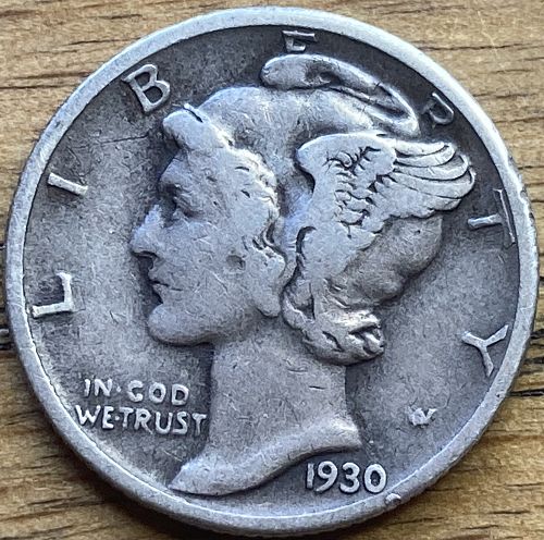 1930 mercury dime in FINE condition
