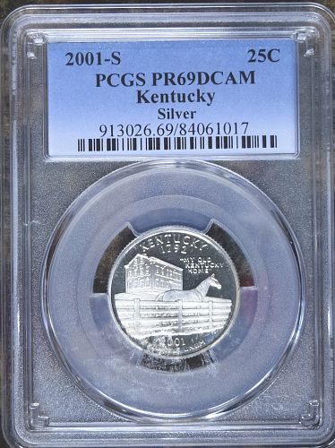 2001 S Kentucky 50 States and Territories Quarters: Silver Proof