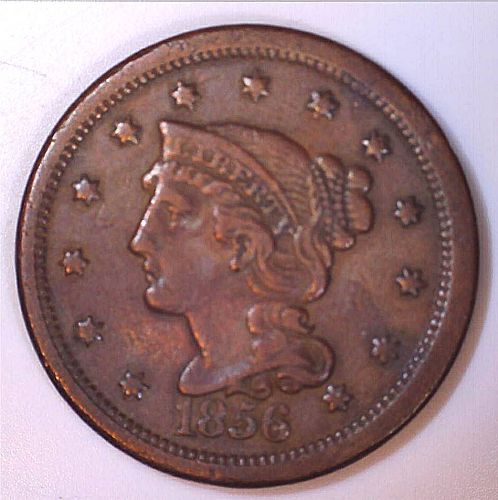 レア物　チリの国家的海軍英雄　アルトゥーロプラットチャコンブロンズ製記念メダル 1856 Braided Hair Liberty Head Large Cent Slanted 5 Coin Value