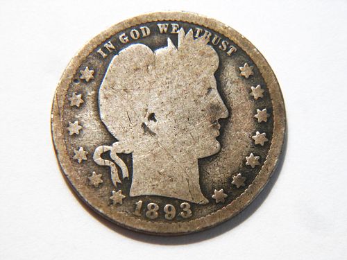 1893-O Silver Barber Quarter