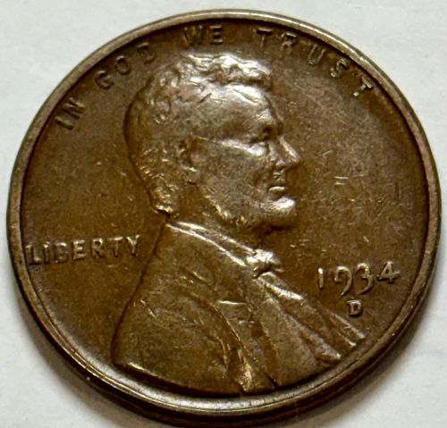 1934 D Lincoln Wheat Cent Small Cents