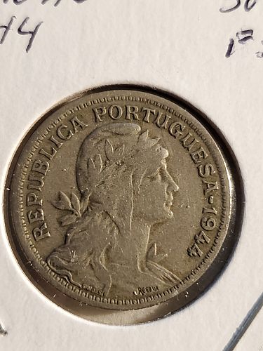 1944 Portugal 50 Centavos